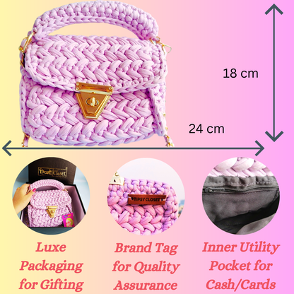 Dreamy Lilac Crochet Bag