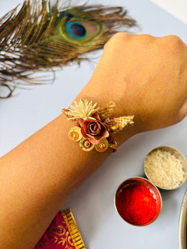 Crochet Rakhi with Roli Chawal for Brother (Pack of 2)