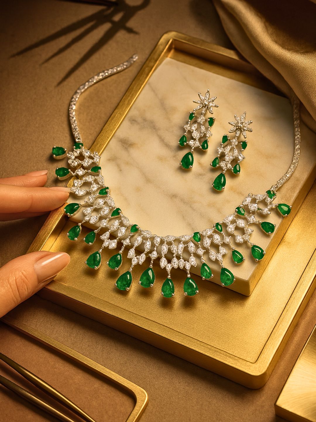 Luna AD Jewellery Set (Green)
