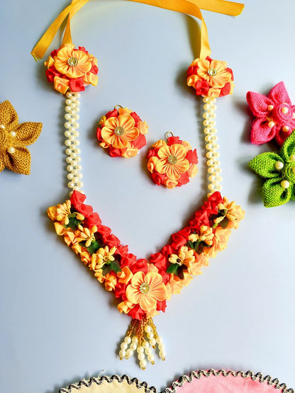 Haldi Mehendi Floral Jewelry: Set 2