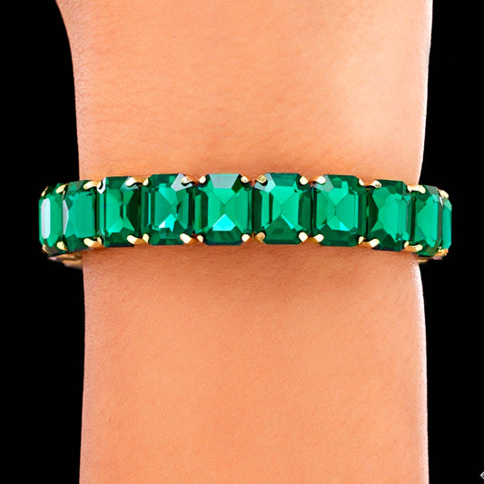 Emerald Bracelet Anti-tarnish Stainless Steel Bracelet (Gold)