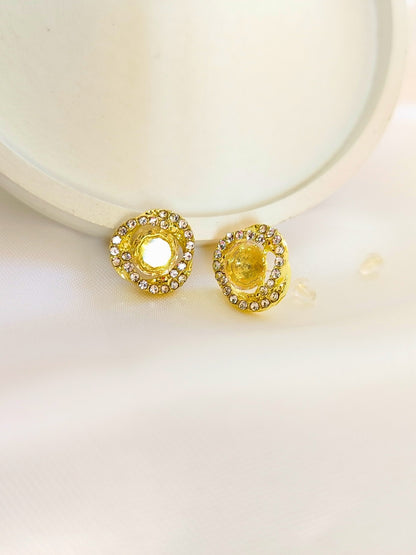 Yellow Studs CZ Stone (Gold)