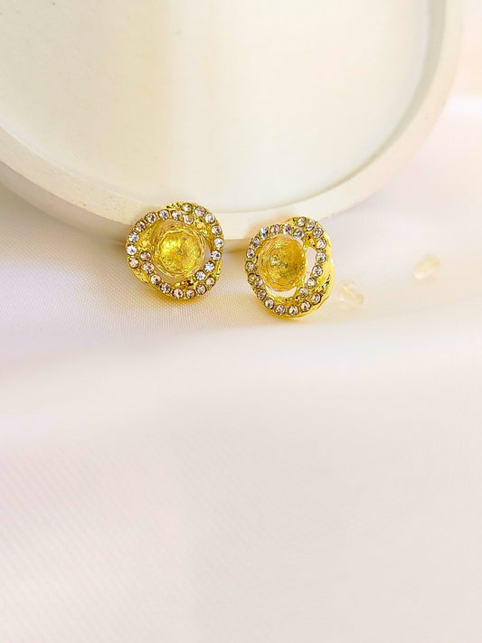 Yellow Studs CZ Stone (Gold)