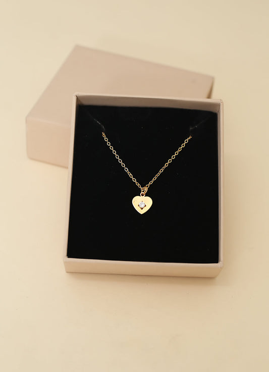 Heart AD Necklace Chain (Gold)