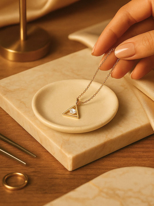 Triangular AD Necklace Chain (Gold)