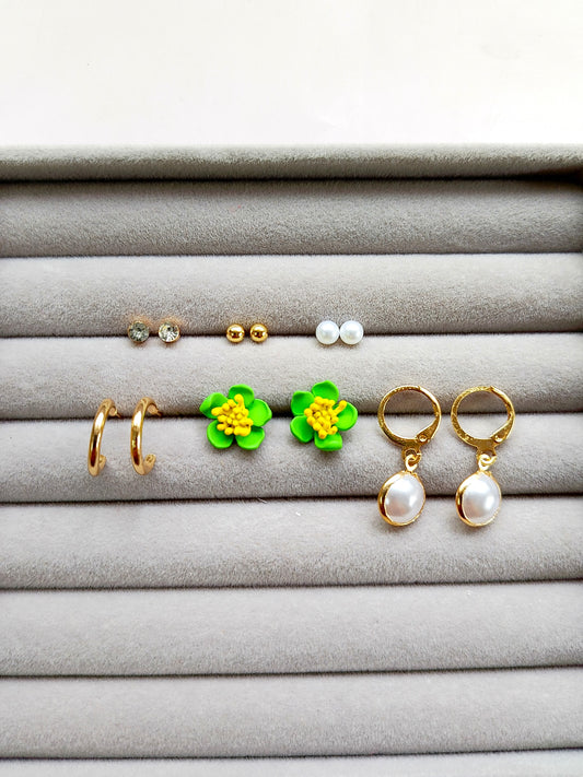 Korean Earrings Combo Pack of 6