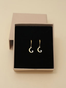 Moon Lovers Celestial AD Stone Earrings (Gold)