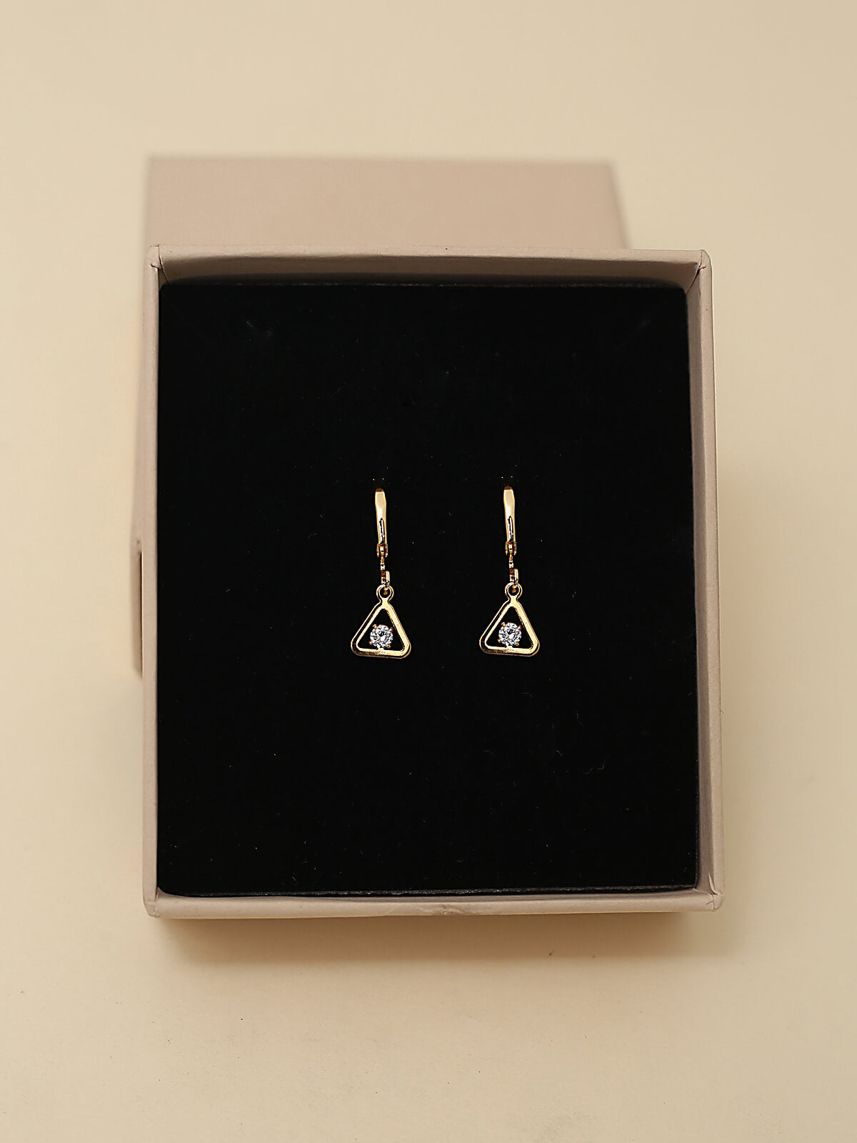 Triangle AD Drop Earrings (Gold)
