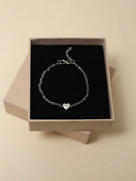 Pinterest Heart-shaped Bracelet Anti-tarnish Stainless Steel Bracelet (Silver)