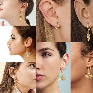 Pookie Combo of 7 Earrings (Gold)