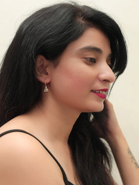 Triangle AD Drop Earrings (Gold)
