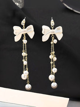 Bow Tassel Earrings