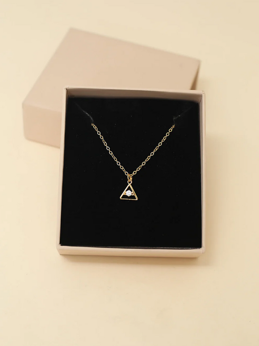 Triangular AD Necklace Chain (Gold)