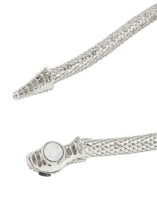 Viral Snake Serpenti Choker Necklace (Silver)