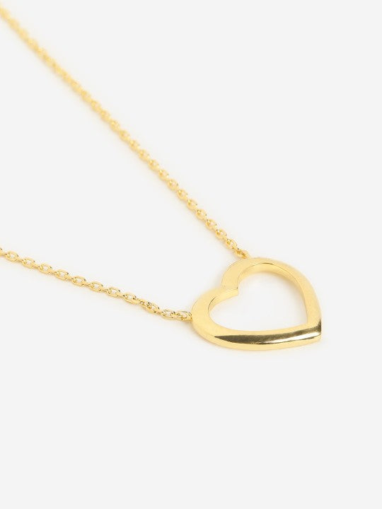 Dainty Heart Necklace Chain (Gold)