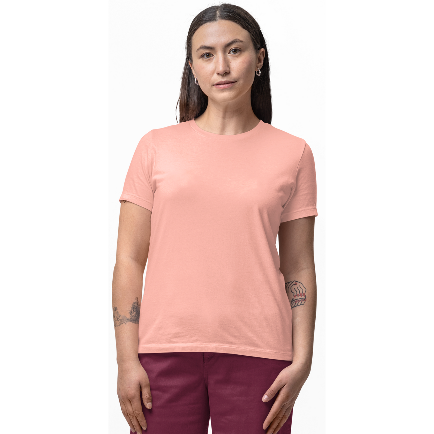 Solid Round Neck Tees