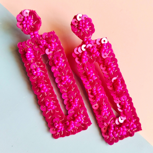 Y2K Pink Bling Aesthetic Earrings