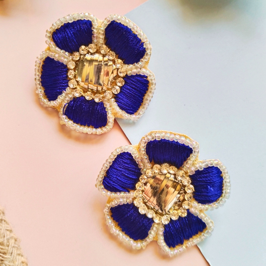 Blue Poppy Earrings